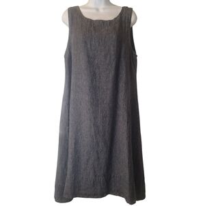 Studio 412 charcoal grey 100% linen jumper with pockets size L